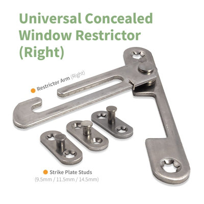 Universal Concealed Window Restictor Kit (2 Pack) - Right