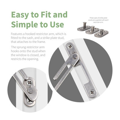 Universal Concealed Window Restictor Kit (2 Pack) - Right