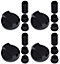 Universal Cooker Oven Grill Control Knobs And Adaptors Black Fits All Gas Electric x 4 by Ufixt
