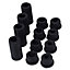 Universal Cooker Oven Grill Control Knobs And Adaptors Black Fits All Gas Electric x 4 by Ufixt