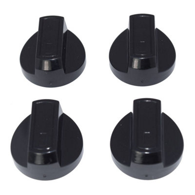 Universal Cooker Oven Grill Control Knobs And Adaptors Black Fits All Gas Electric x 4 by Ufixt - 4