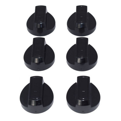Universal Cooker Oven Grill Control Knobs And Adaptors Black Fits All Gas Electric x 6 by Ufixt - 4