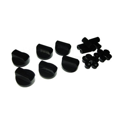 Universal Cooker Oven Grill Control Knobs And Adaptors Black Fits All Gas Electric x 6 by Ufixt - 7