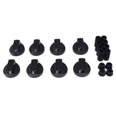 Universal Cooker Oven Grill Control Knobs And Adaptors Black Fits All Gas Electric x 8 by Ufixt - 6
