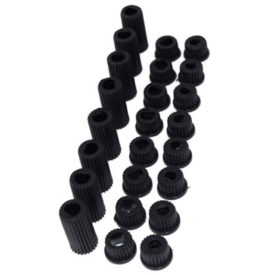 Universal Cooker Oven Grill Control Knobs And Adaptors Black Fits All Gas Electric x 8 by Ufixt - 7