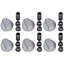 Universal Cooker Oven Grill Control Knobs And Adaptors Silver Fits All Gas Electric x 6 by Ufixt