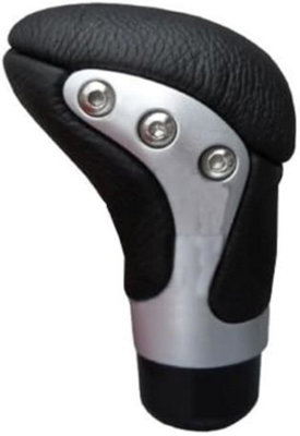 Universal Gear Knob Cover Leather Stick Shift Car Van Manual Shifter Comfort Aluminium Black