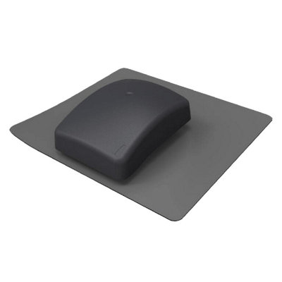 Universal Grey Curv Cowl Roof Tile Vent with Flexible Flashing Skirt