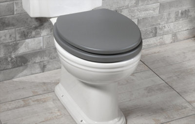 Charcoal grey toilet deals seat