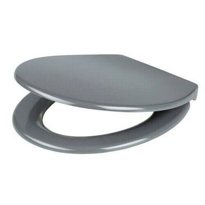 Universal Grey Toilet Seat with Fixings