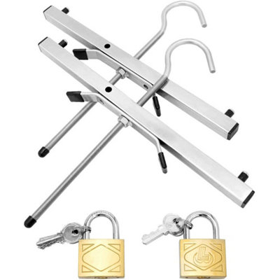 Universal Heavy Duty Ladder Roof Rack Clamp Clamps Lockable Free 2 Lock ...
