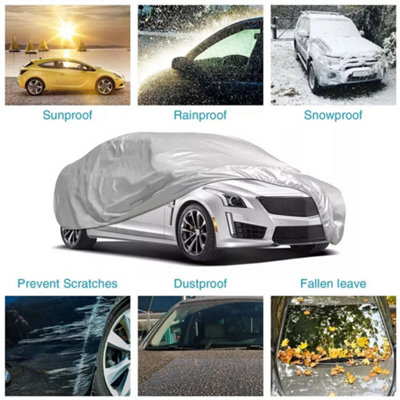 Car Cover Custom Fit For Toyota Tacoma 2005-2025, Waterproof All Weather For Automobiles Full Exterior Cover Rain Sun Snow Protector With Door Zipper Black