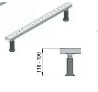 Universal L  P Shaped and Straight Bath Leg Kit  Heavy Duty New  Boxed