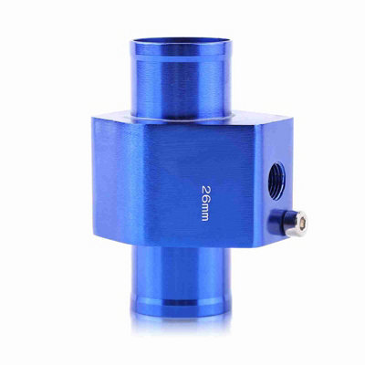 Universal Metal Car Water Temp Joint Pipe Hose Temperature Sensor Adapter Blue 26mm