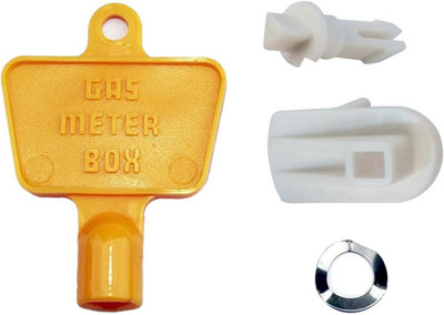 Universal Meter Box Door Repair Kit - Latch and Key Set for Quick and Easy Repairs - (Plastic) - Meter Box Accessories