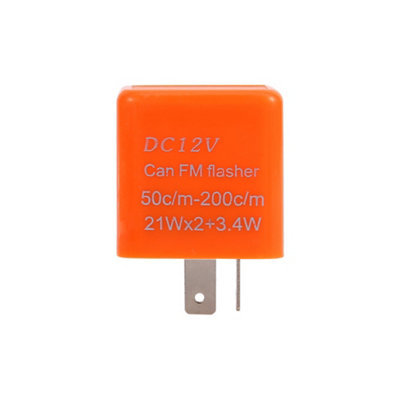 Universal Motorcycle Turn Signal Indicator Speed Adjustable LED Relay 12V Orange