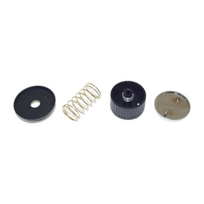 Universal Oven Cooker Hob Knob Dial Pack of 4 Black/Silver by Ufixt - 4