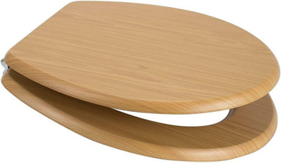 Universal Pine Toilet Seat with Fixings - 4