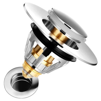 Universal Pop-Up Basin Drain Plug with Anti-Blocking Filter, Basin Plug ...