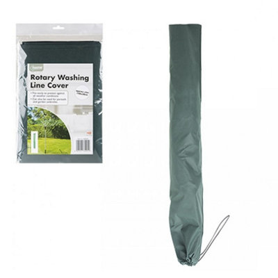 Universal Rotary Washing Line Cover Garden Airier Parasol Sleeve Green Canvas