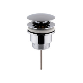 Universal Round Push Button Basin Waste, Slotted & Unslotted - Chrome - Balterley
