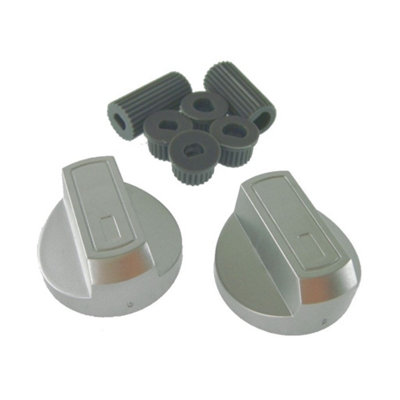 Universal Silver Control Knobs Toaster Trouser Press Camping Stove Hob x 2 by Ufixt