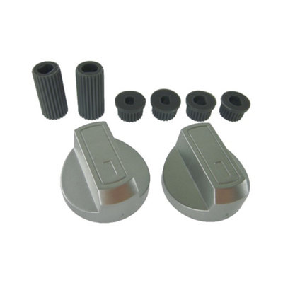 Universal Silver Control Knobs Toaster Trouser Press Camping Stove Hob x 2 by Ufixt