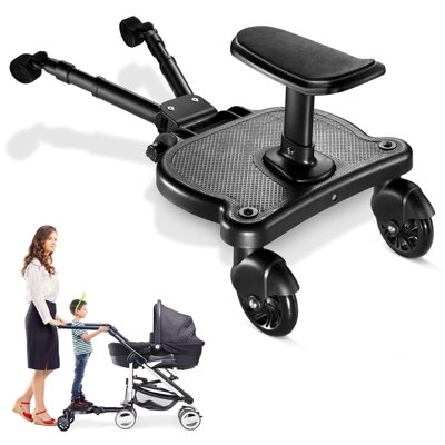 Universal Stroller Board with Replaceable Seat, Sit and Stand Board