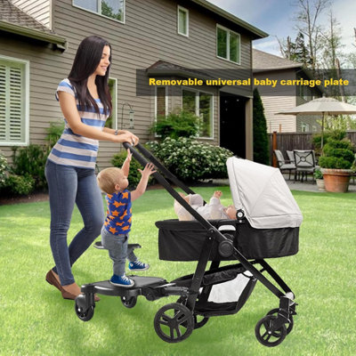 Universal Stroller Board with Replaceable Seat, Sit and Stand Board