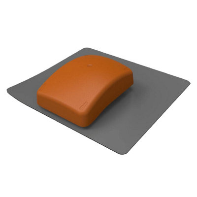 Universal Terracotta Curv Cowl Roof Tile Vent with Flexible Flashing Skirt