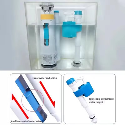 Universal Toilet Fill Valve Kit Adjustable 20,28cm Tank Repair