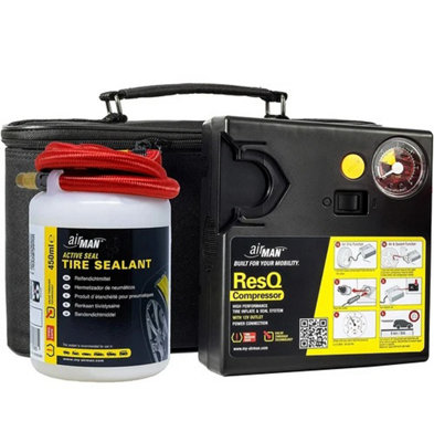 Universal Tyre Repair and Inflator Kit with 12V Compressor
