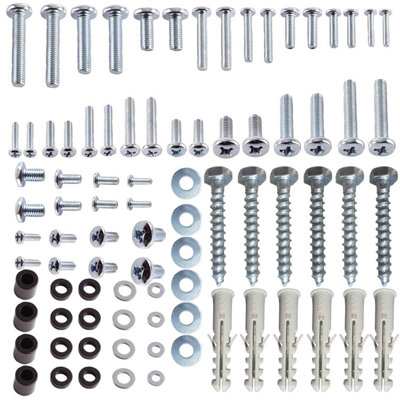 Universal Vesa Screw Bolt Washer Spacer Spares Pack Kit for TV Mounting Wall Bracket Mounts M4 M5 M6 M8 80 Pieces