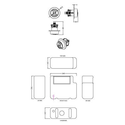 Universal Water Saving Dual Flush Bottom Inlet Concealed Cistern & Traditional Push Button - Chrome - Balterley