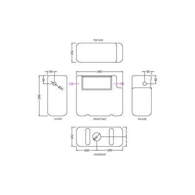 Universal Water Saving Dual Flush Side Inlet Concealed Cistern & Round Push Button - Chrome/White - Balterley