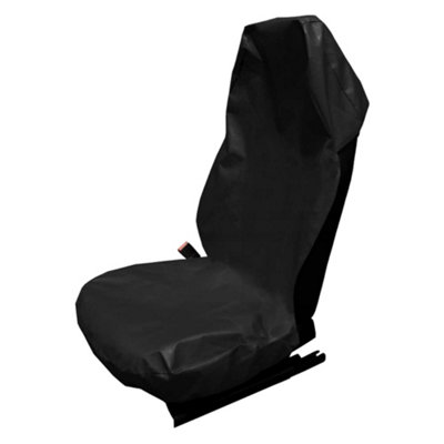 Universal Waterproof Oil-Proof Garage Car Seat Cover - Heavy Duty Protection for Mechanics, Construction Workers (Black)