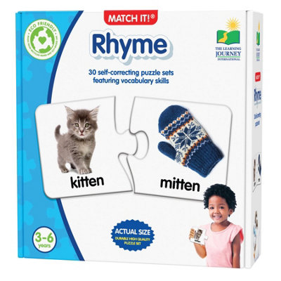 University Games Match It Rhyming Puzzle Set for Early Literacy and ...