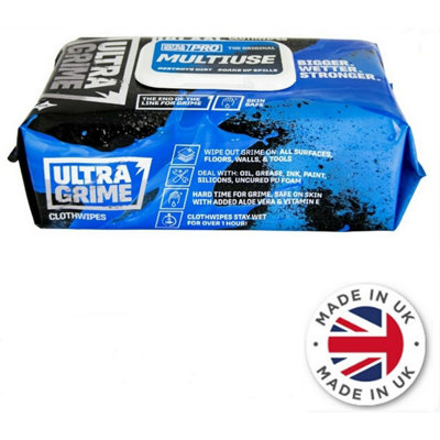 Uniwipe Ultragrime Wipe Mounted Holder Industrial Multi-Purpose Wipes X100 PACK - 6