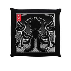 Unorthodox Collective Oriental Octopus Cushion Black (One Size)