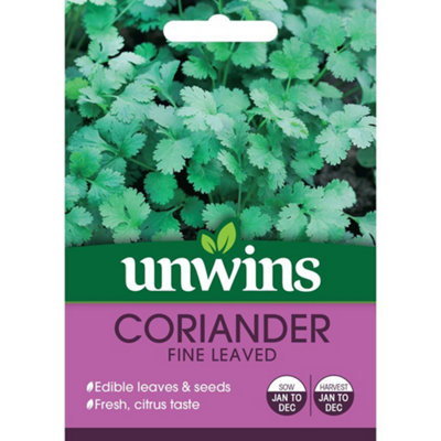Unwins Herb Seeds Coriander Fine Leaved Seeds