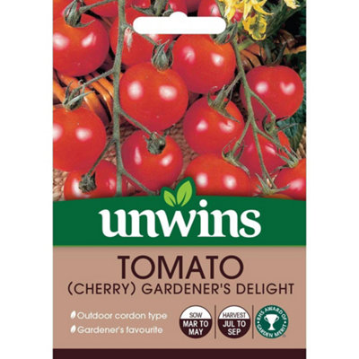 Unwins Vegetable Seeds - Tomato Cherry Gardener's Delight