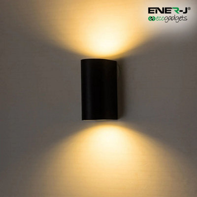 UP-DOWN GU10 FITTING WALL LIGHT BLACK HOUSING, IP44 UP/DOWN OUTDOOR ...