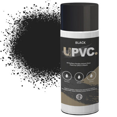 UpaintPVC uPVC Spray Can Paint Black - Semi Matt 400ml
