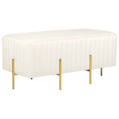 Upholstered Bench DAYTON Velvet Off-White