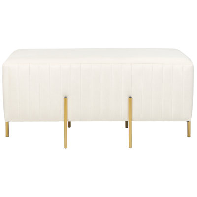Upholstered Bench DAYTON Velvet Off-White