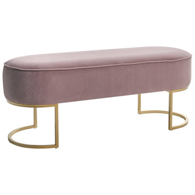 Upholstered Bench MILRY Velvet Pink
