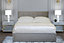 Upholstered Grey Brushed Velvet Small Double Ottoman Lift Up Storage Bed Frame