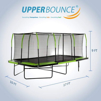 Upper Bounce 10x17ft. Large Rectangle Trampoline - Professional Outdoor & Garden Rectangular Trampoline for Adults
