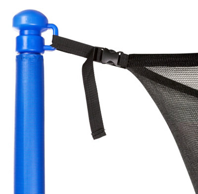 Upper Bounce 12Ft 366cm Large Trampoline and Enclosure Set - Garden & Outdoor Trampoline with Safety Net, Mat, Pad - Blue