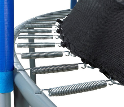 Upper Bounce 12Ft 366cm Large Trampoline and Enclosure Set - Garden & Outdoor Trampoline with Safety Net, Mat, Pad - Blue